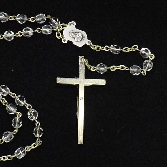 VTG - Rosary Silver toned  and Iridescent crystal beads - Picture 3 of 4